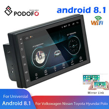 Load image into Gallery viewer, Podofo Android Din Car Radio Multimedia Video